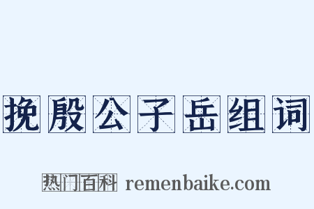挽殷公子岳组词是什么意思的图片